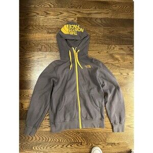 The North Face Hoodie Men's Medium Charcoal Gray Casual Full Zip Sweatshirt